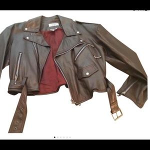 Bronze leather motorcycle  size m bronze leather jacket motorcycle